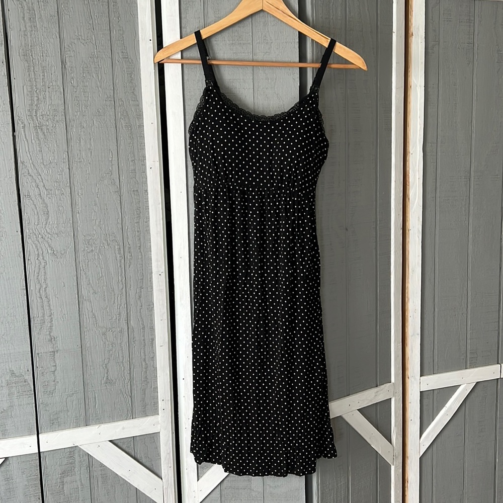 Bump In The Night Nursing Maternity Gown Black Sz S
